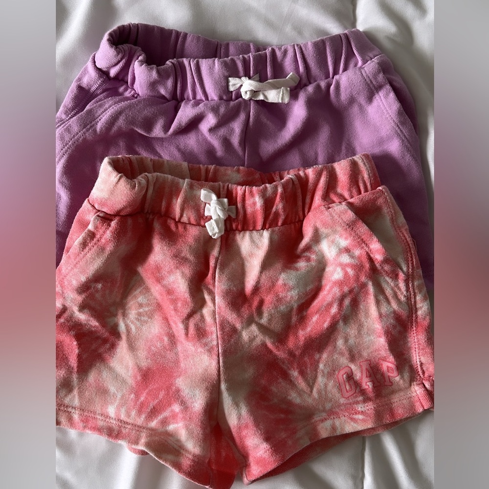GAP Tracksuit Shorts 2 Pack Purple/Tie Dye - Size 5